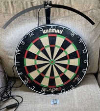 Winmau Blade 6 Dartboard Triple Core Carbon Pro PDC Darts & Mission LED light