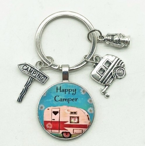 Happy camper keyring camping - keyring,,