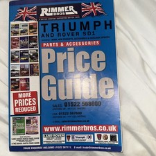 Rimmer Bros Triumph & Rover SD1 Parts & Accessories Catalogue
