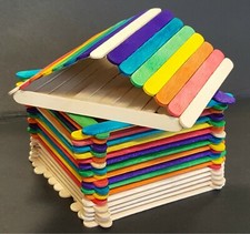 Wooden Coloured Lolly Sticks