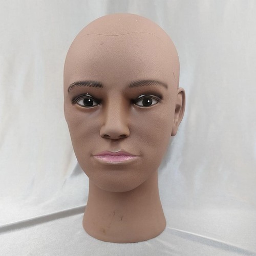 Male bald mannequin head - male, wig