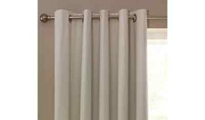 Save 66% - Argos Home Plain Blackout Eyelet Curtains - Cream 229cm x 229cm