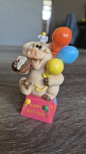 PIGGIN’ HAPPY BIRTHDAY CELEBRATIONS 2000 HANDMADEPIG FIGURINE COLOURFUL