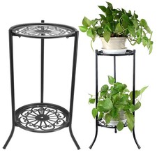 Metal Plant Stand 2 Tier Tall