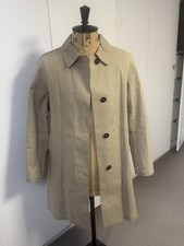 Women’s Mackintosh Made in Scotland Rubberised Cotton Raincoat Size 42 Beige 