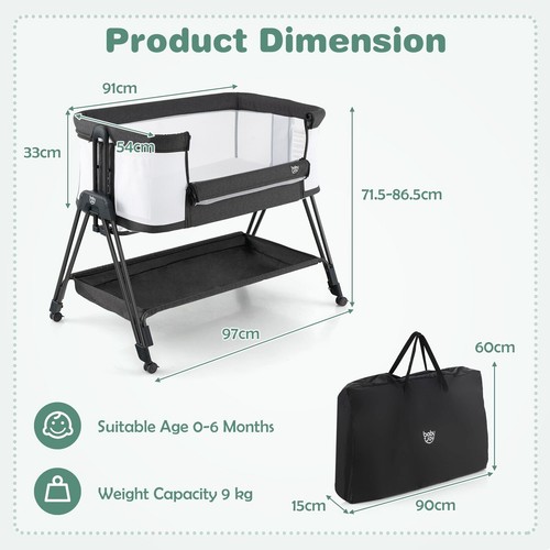 Baby bedside crib - bedside,