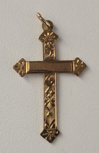 Antique 9ct gold - 9ct, engraved
