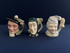 3 x AUDLEY STAFFORDSHIRE SMALL CHARACTER MUGS/JUGS - FREE UK POSTAGE!!