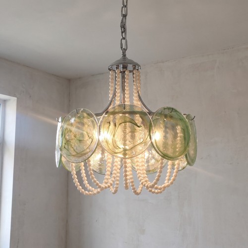 Iridescent green murano style - iridescent,