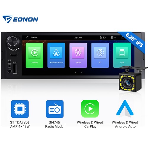 Eonon single din car - eonon, 6.28"