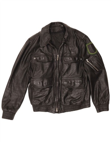 Vintage mens leather jacket - jacket, eu