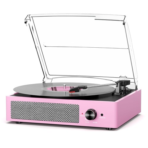 Vinyl record player with - player, 2