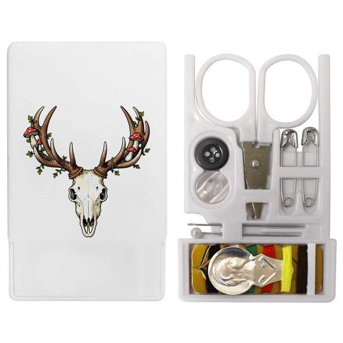 Deer skull with mushrooms - 'deer,
