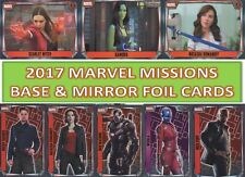 Topps Hero Attax MARVEL MISSIONS choose your base and mirror foil cards 