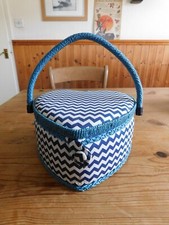 Fabric Sewing basket heart
