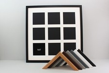 Wooden Multi Aperture photo Frame. Holds Nine 5x5" photos. Square Photo Frame
