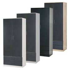 Tall Wooden 2 Black Door