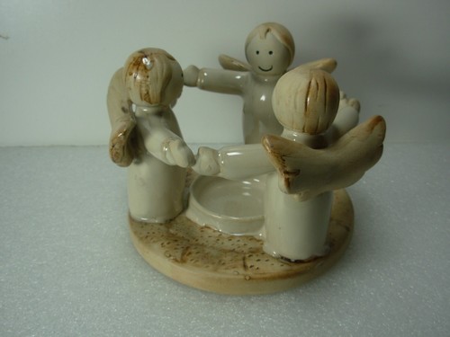 Pottery tea light holder - holder, in