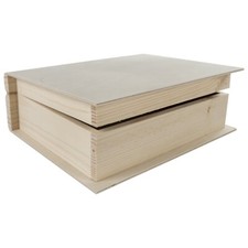 Large Plain Wooden Book Shaped