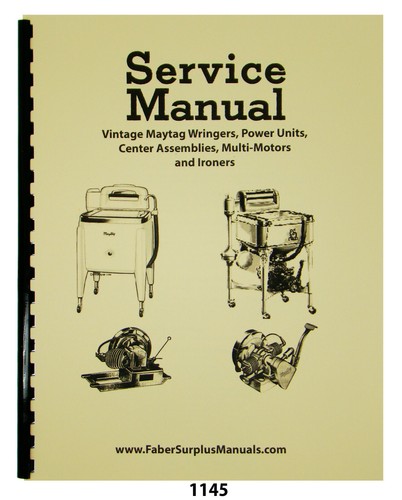 Maytag service manual for - maytag,