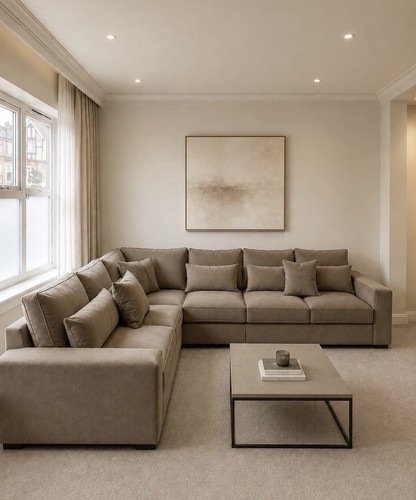 Large shaped corner sofa - large,