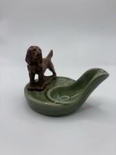 Vintage 1970s WADE Glazed Pipe /spoon/ trinket/ Spoon Holder  - Red Setter 