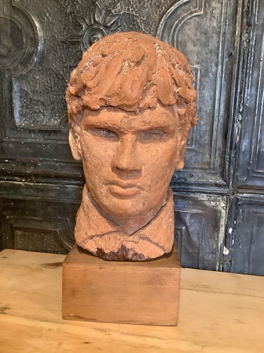 Antique bust head sculpture - antique,