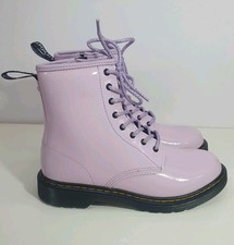 Doc Martens Combat Boots 1460 UK Size 4, Pastel Pink Patent Leather Goth, Punk