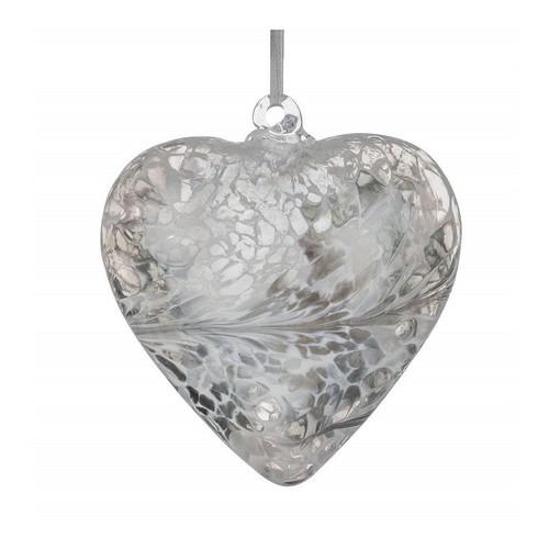 Sienna glass pastel silver - silver, 8cm