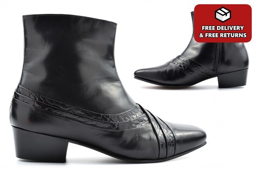 Mens cuban heel boots - cuban,