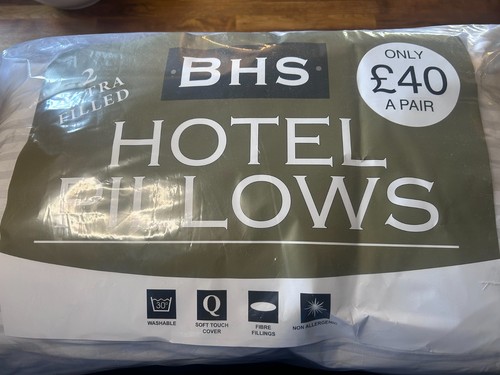 Bhs hotel pillows pair - bhs,