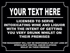 Funny personalised Bar Sign