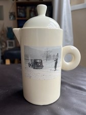 Art Deco Vintage Coffee Pot Winter Scene