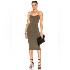 ALEXANDER WANG Modal Spandex Strappy Cami Tank Dress NWT Medium in Army Green