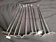 10 x Slat Wall Euro board metal hook 10mm Rod Arm for clothes 35cm chrome (7047