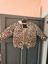 DKNY Leopard Print Toddler Coat, Age 24 Months, Good Condition