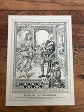 1929 cartoon print - mussolini