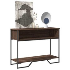 Console Table Brown Oak