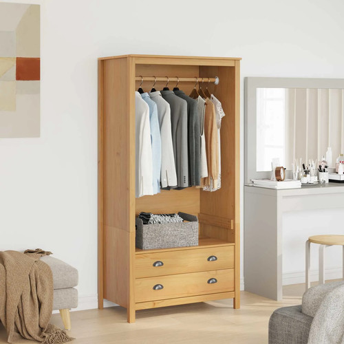 Wardrobe honey brown solid - wardrobe,