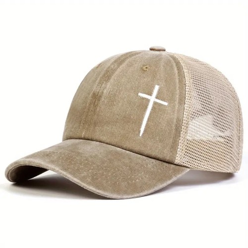 Beige christian cross - beige,