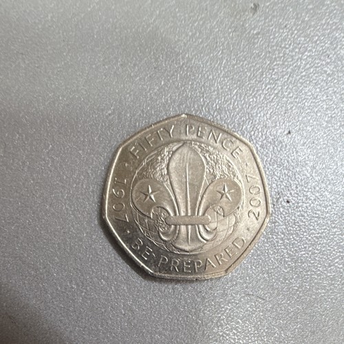 50p coin 2007 scouts - coin,