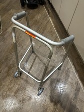 Walker Zimmer Folding Lightweight Aluminium Walking Frame with Adjustable Wheels