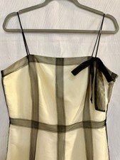 Gabriella Skye NY Ivory Black Embroidered Dress 50s Inspired Vtg Elegance Sz 12