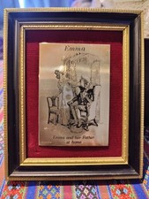 Sterling Silver 1976 Birmingham Mint Plaque Jane Austen EMMA Hallmarked