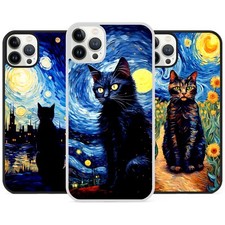 Van Gogh Starry Night Cute Cat