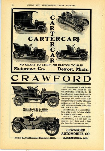 1908 carter motor cars and - 1908,