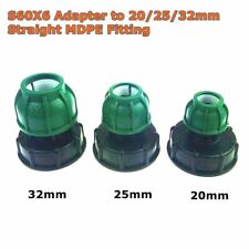 S60X6 IBC Tank Adapter to 20/25/32mm MDPE Garden Straight Pipe Fitting Accessory