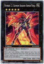 SP13-EN030 Number 12: Crimson Shadow Armor Ninja : Starfoil Rare 1st Edition Car