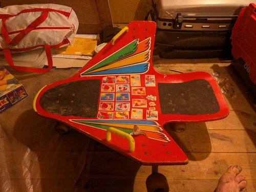 Skateboard with wings - with,