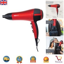 Salon-Quality Red Hair Dryer - 3 Heat & 2 Speed Settings for All Hair Types